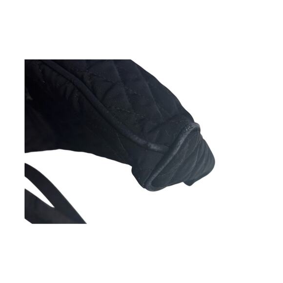 Vera Bradley Hipster Crossbody Classic Black Microfiber Quilted Bag 14529 - Picture 12 of 14